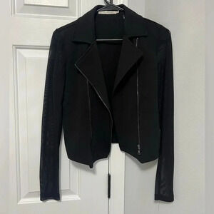 BLACK JACKET MESH SLEEVES